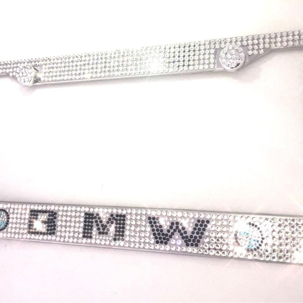 Sparkling Crystal License Plate Frame